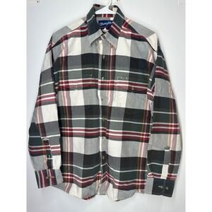 Vintage Wrangler Brushpopper Western Shirt Stripe‎ Plaid - XL